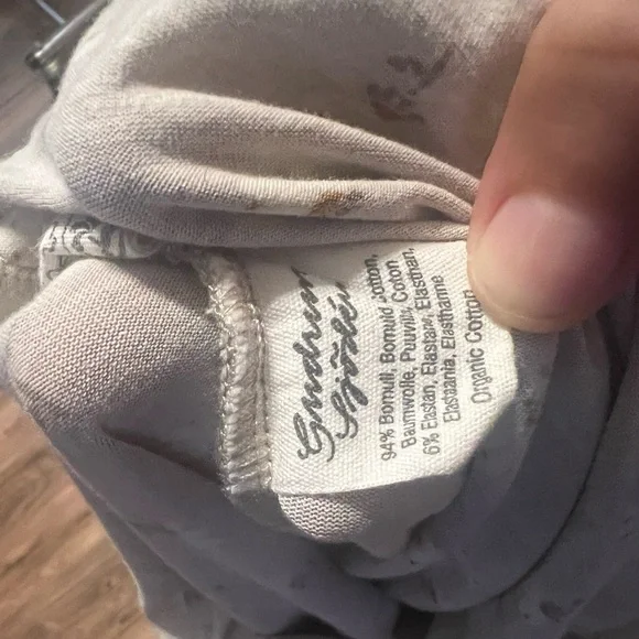 Gudrun Sjödén Daisy Long Sleeve Top Lagenlook Cotton Stretch Beige Floral S - Picture 9 of 12